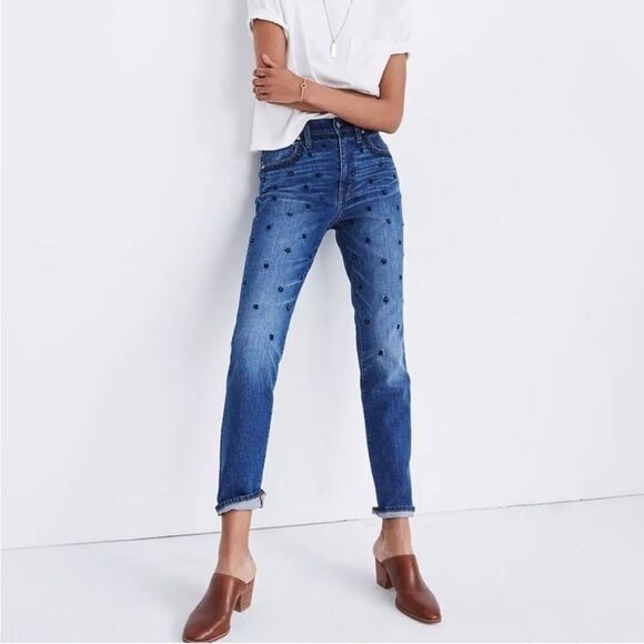 Madewell The High Rise Slim Boyjean Beaded Edition - Picture 1 of 13